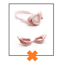 Duikbril parels roze